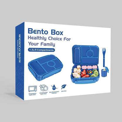 Brotdose Kinder mit Fächern & Soßenbehälter – 1300ml Lunchbox