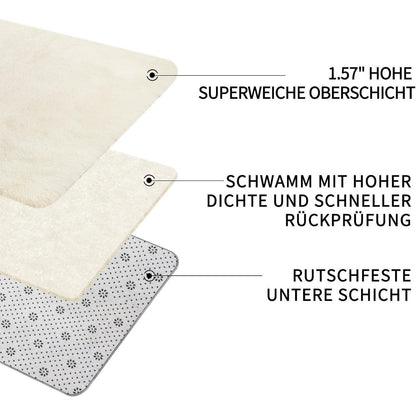 Flauschiger Hochflor Teppich Braun 300x425cm – Waschbar & Rutschfest