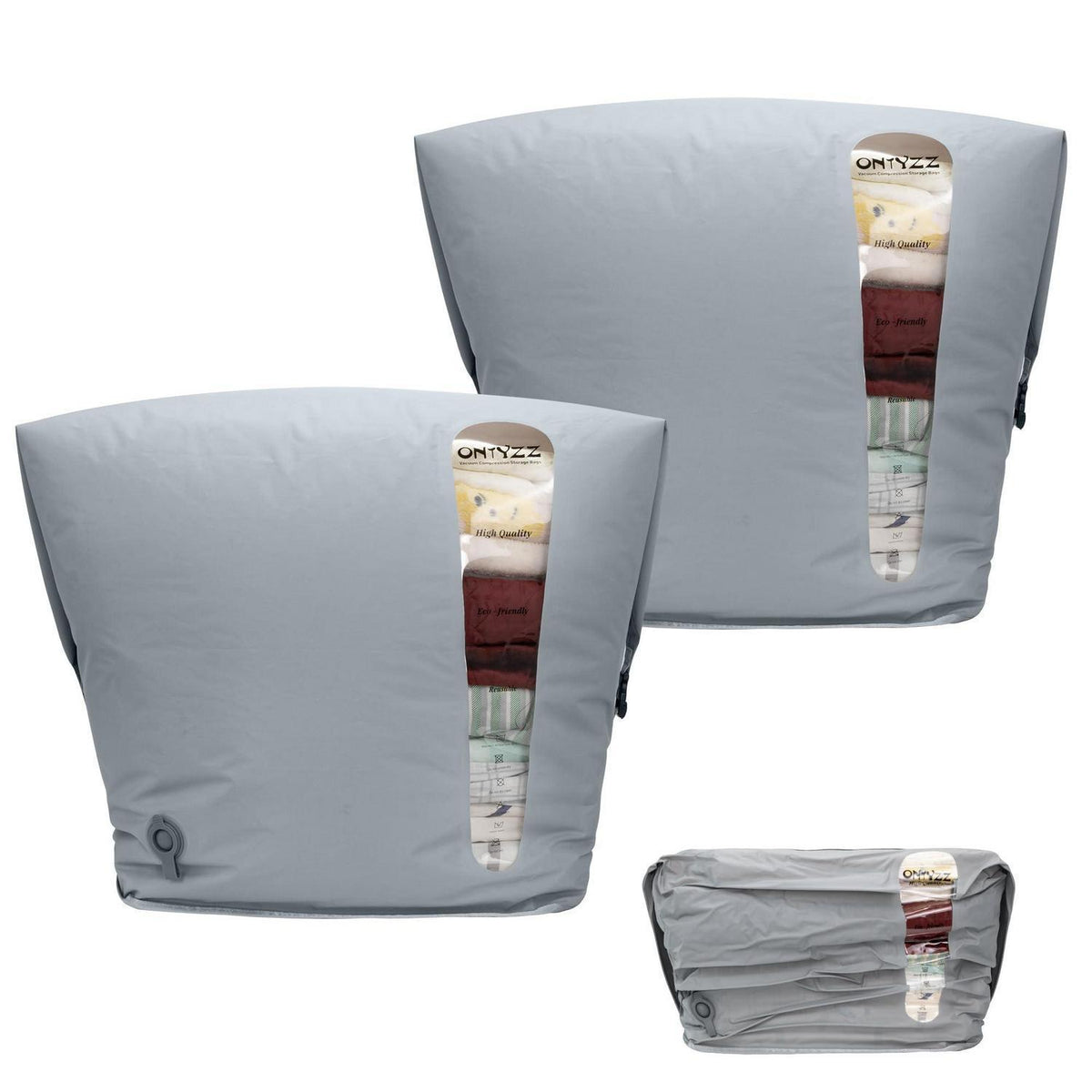 Extra Große Vakuumbeutel für Kleidung & Bettwäsche – 2er Set