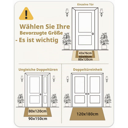 Fußmatte Schwarz Grau 120x180 cm - Schmutzfangmatte Outdoor