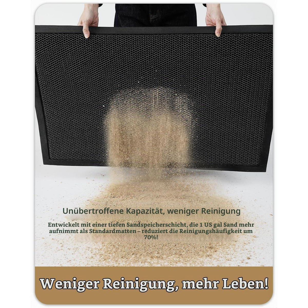 Fußmatte Schwarz Grau 120x180 cm - Schmutzfangmatte Outdoor
