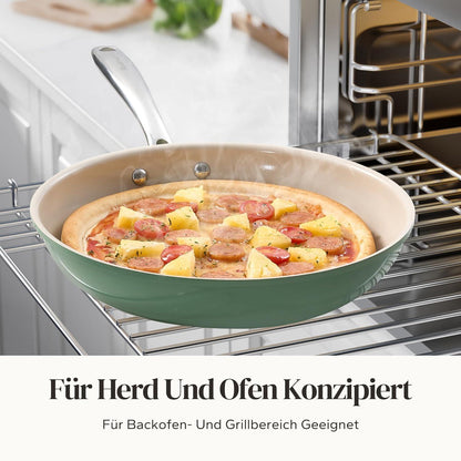 6-teiliges Keramik Pfannenset mit Deckel – Antihaft & Induktionsgeeignet