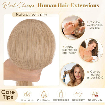 Blond Clip-in Echthaar Extensions 40cm – 6 Strähnen #27