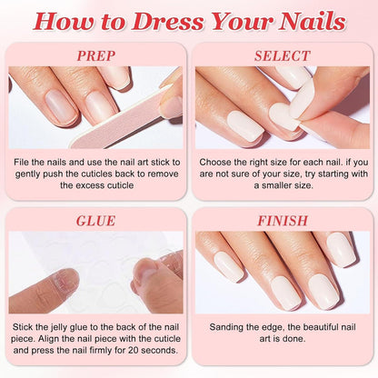 24 Press On Nails Rosa Blumen – Kurze Square Falsch Nägel