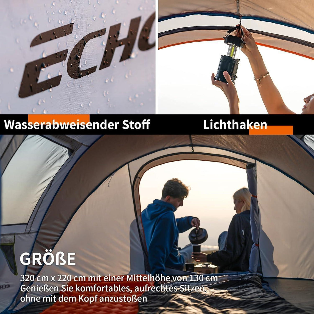 Wurfzelt für 5-8 Personen, wasserdicht, schnell aufgestellt