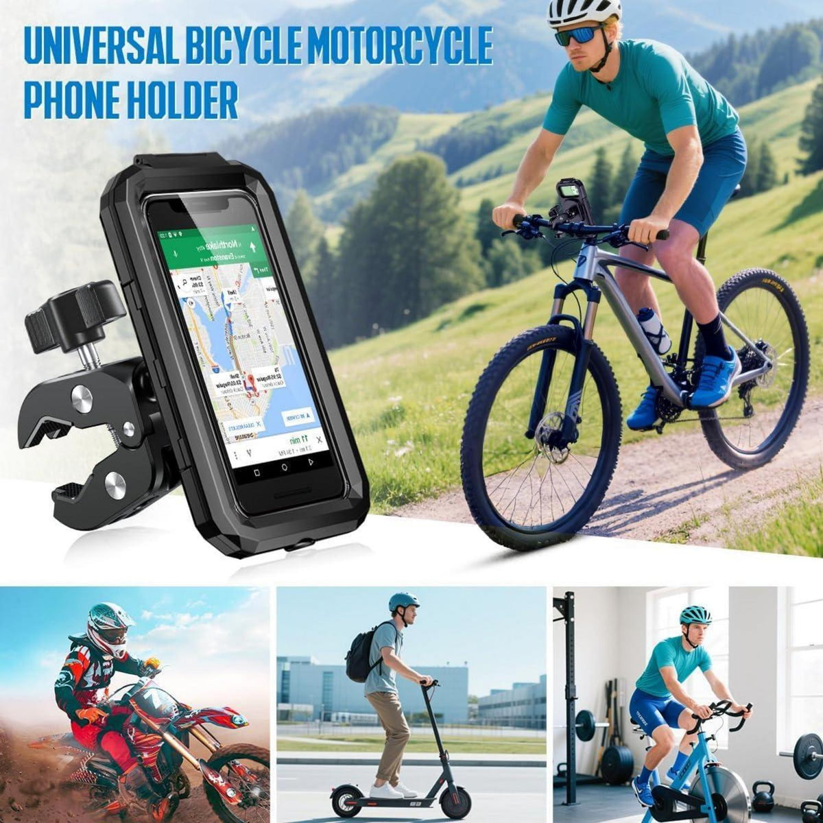 Wasserdichter Fahrrad-Handyhalter 360° Drehbar
