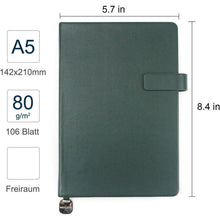 A5 Hardcover Notizbuch mit Verschlussband – Dunkelgrün