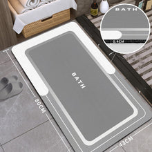 Saugstarke Badematte Grau 60x90 cm - Rutschfest & Schnelltrocknend