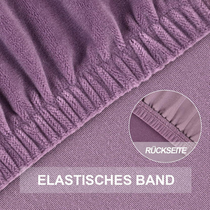 Stretch Samt Stuhlhussen 6er Set - Graulila