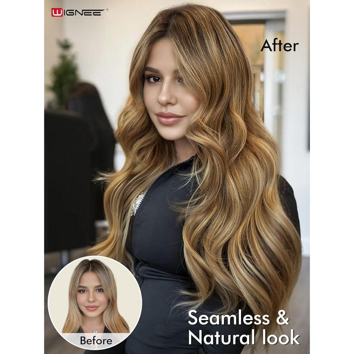 Echthaar Extensions 51 cm Blond – 2er Pack mit Micro Beads