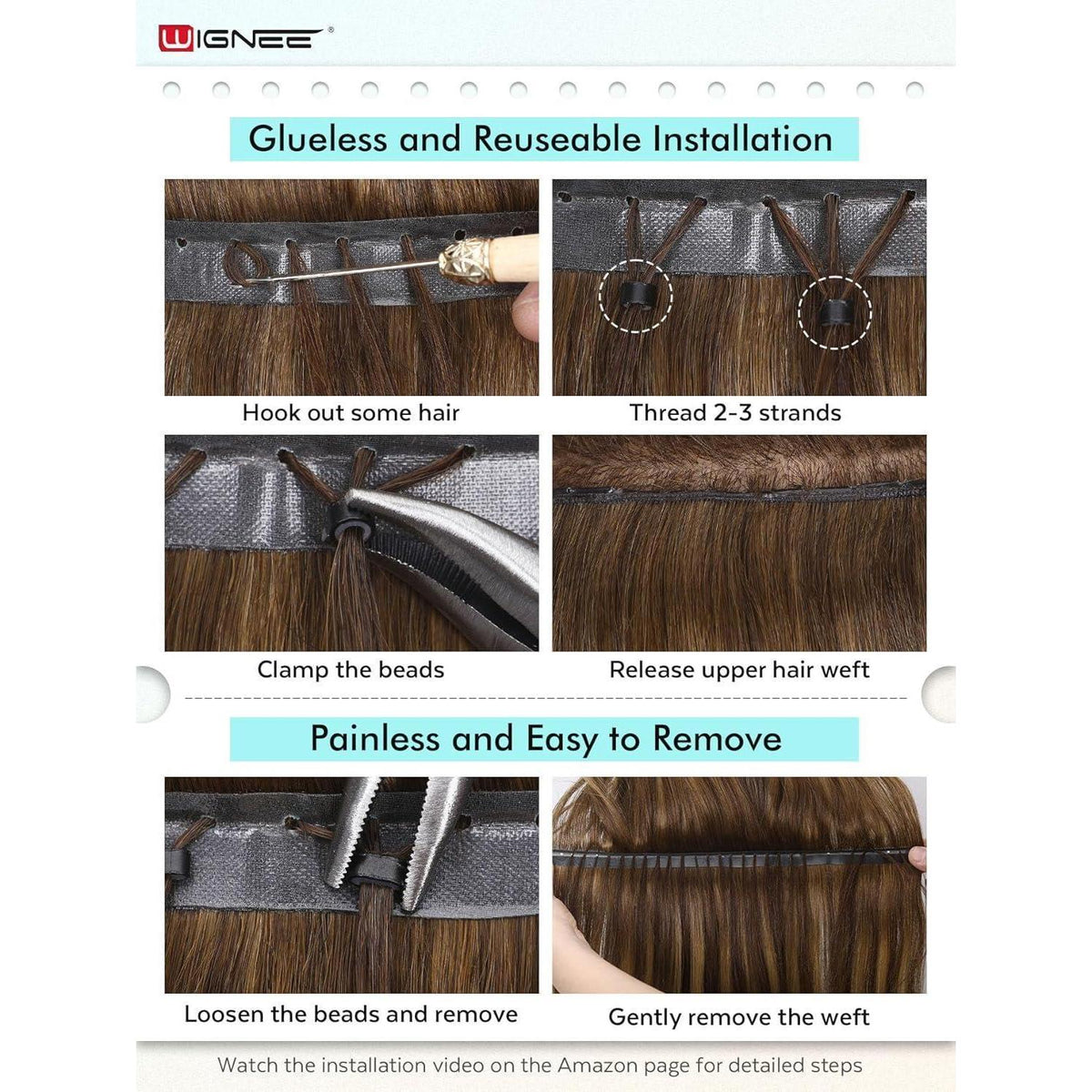 Remy Echthaar Extensions 51 cm Ombre Blond – 2er Pack mit Micro Beads