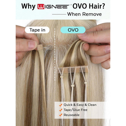 Remy Haarverlängerung 40cm Ombre Blond Double Weft
