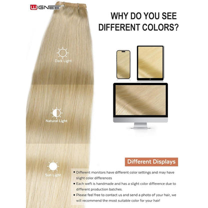 Blond Echthaar Extensions 51cm (20 Zoll) Double Weft