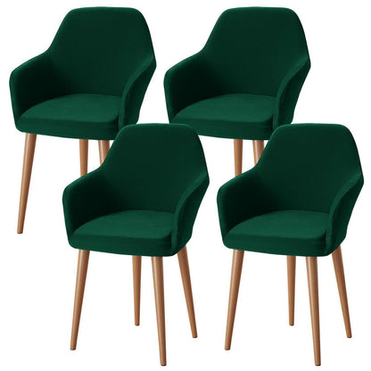 Stretch Stuhlhussen Set 4er – Grün, Abnehmbar & Waschbar