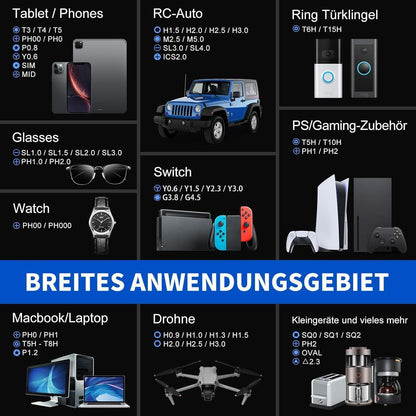Präzisions-Schraubendreher-Set 64-teilig für Elektronik, Blau