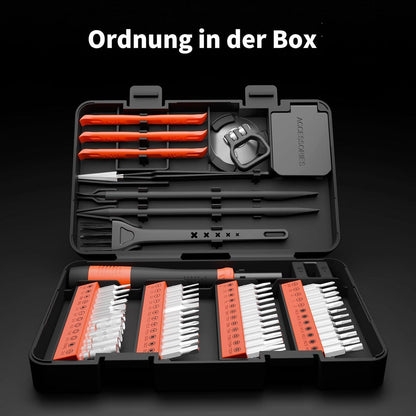 Präzisions-Schraubendreher-Set 64-teilig für Elektronik, Blau