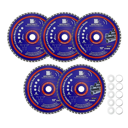 Kreissägeblatt Metall 254mm 50T TCT 5 Stück