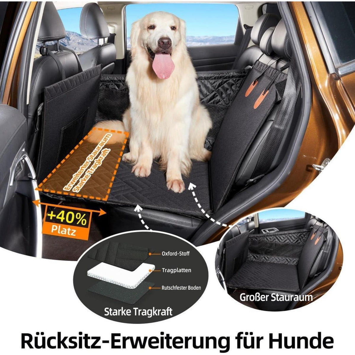 Hundeautositz S – Sicherer Boostersitz für Hunde bis 15kg