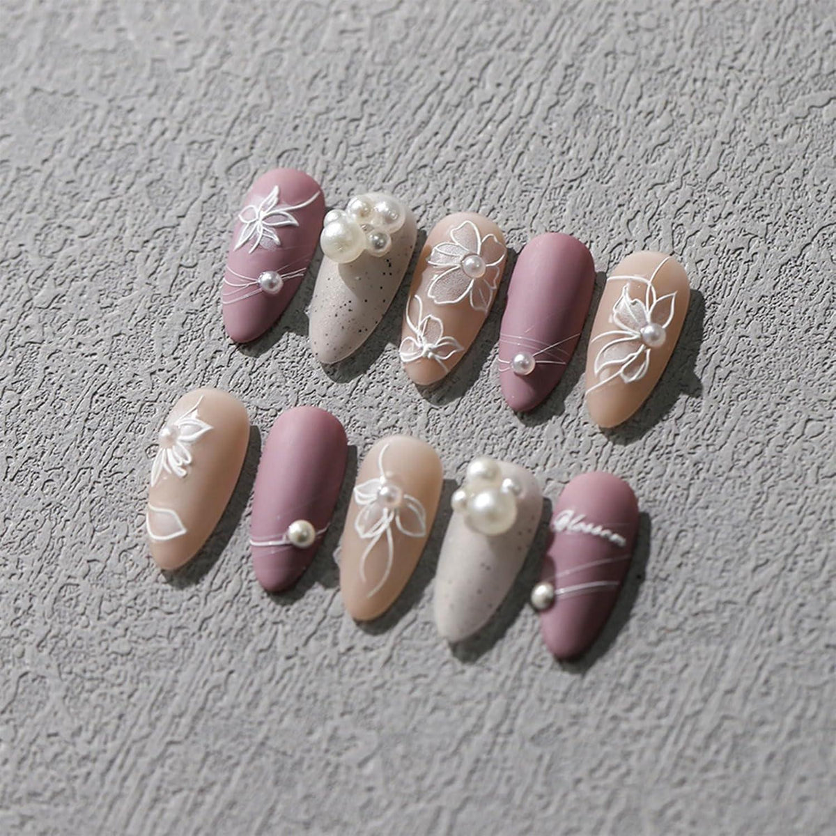 3D Nagelsticker Weiße Blumen Nail Art Aufkleber