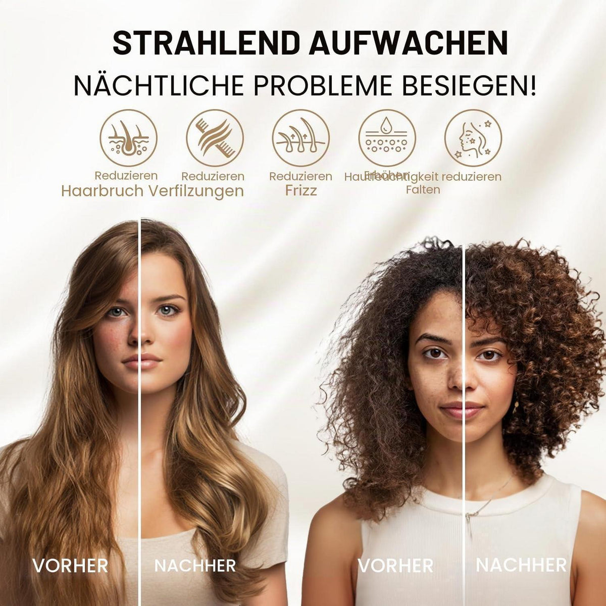 Seidenkissenbezug Maulbeerseide 19 Momme für Memory-Foam Kissen