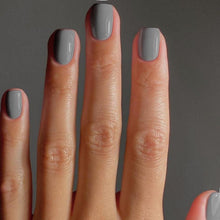 Kurze Press On Nails Grau – Einfarbige Eckige Gel Nägel zum Aufkleben