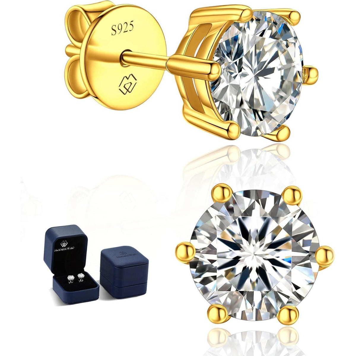 Moissanit Ohrstecker Gold 585 – Funkelnder Damen Schmuck