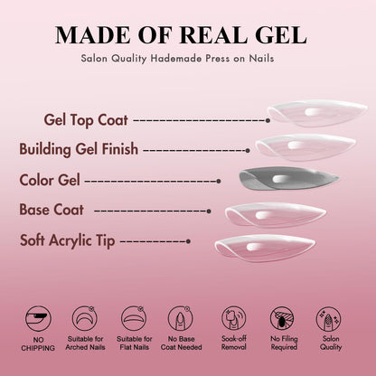 Lange Cat Eye Press on Nails – Rot Schwarz Glitzer Nägel zum Aufkleben