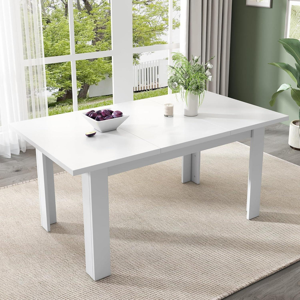 Esstisch weiß 120x70cm mit Stauraum – Multifunktional & Platzsparend