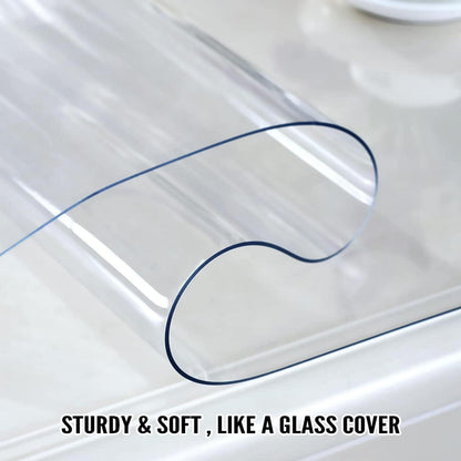 Tischfolie Transparent 2mm – 100x220 cm, Abwaschbar & Kratzfest