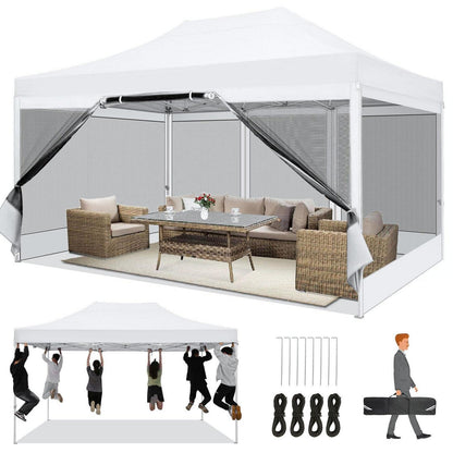 Faltpavillon 3x4,5m – Wasserdicht, Stabil & Mit Moskitonetz