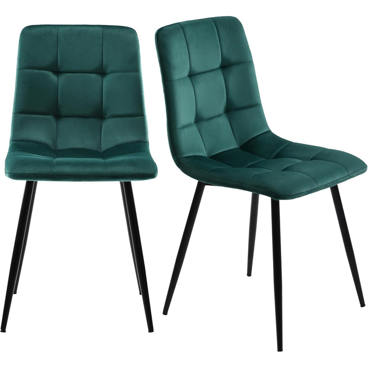 Runder Esstisch Set (5-teilig) | Weiß & Grün | Modernes Esszimmer Set