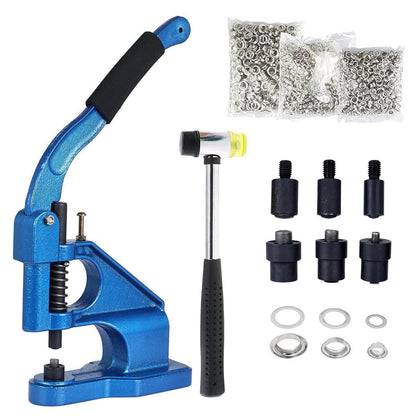 Handpresse Ösenmaschine Set mit Matrizen & 1500 Ösen