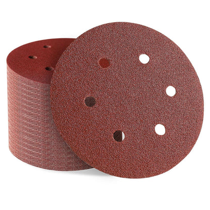 Schleifpapier 150mm Klett, 100 Stück, gemischte Körnung