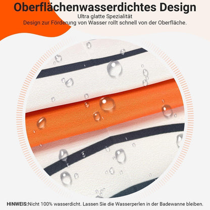 Duschvorhang Geometrische Kurve 180x160cm mit Haken