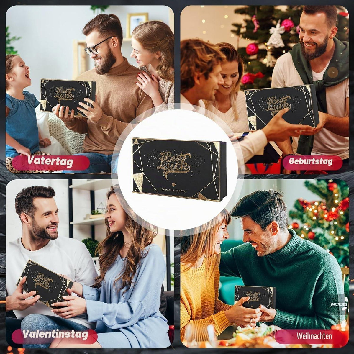 Herren Geschenksset: Geldbörse, Armband, Socken & Kulturbeutel