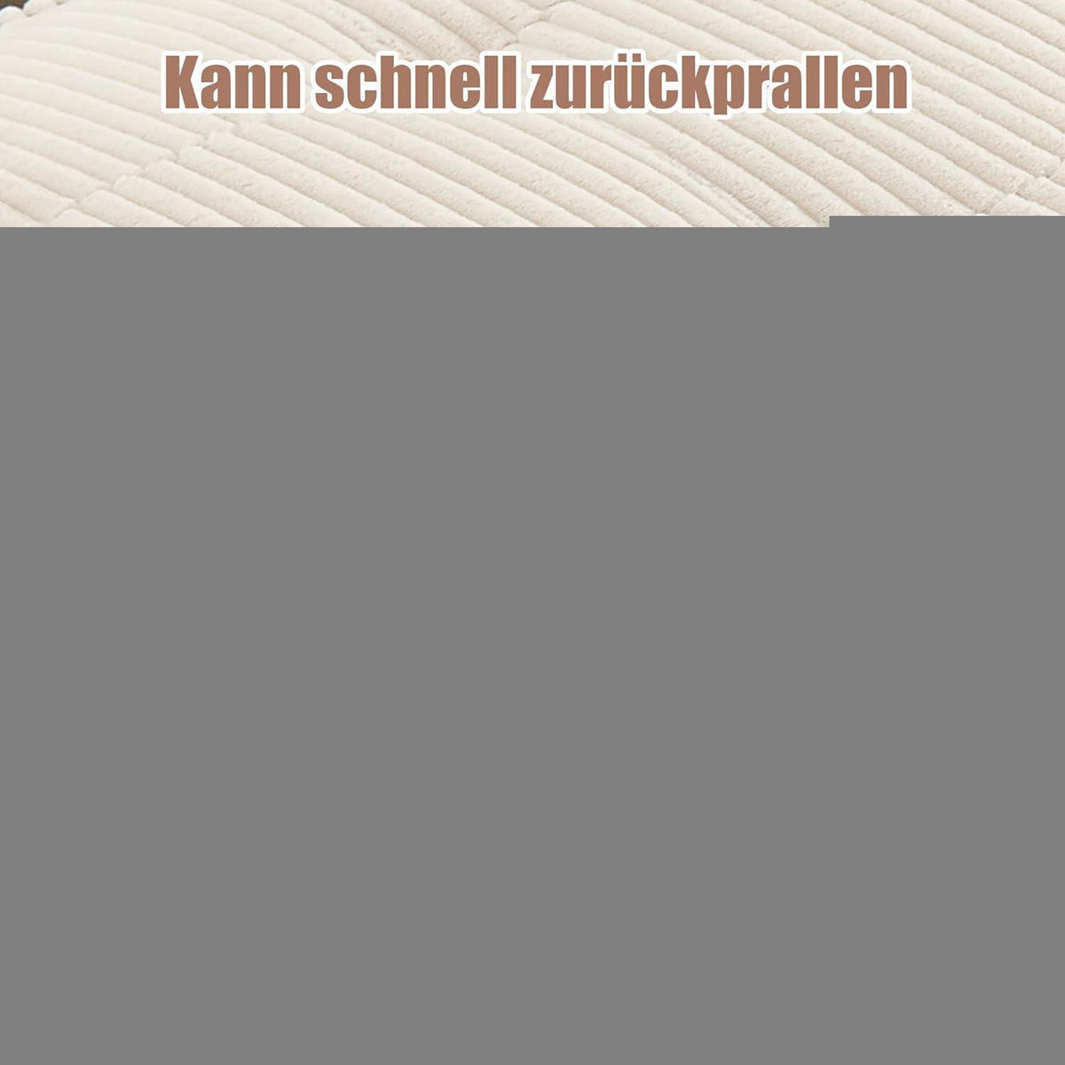 6-Sitzer Sofa 308cm Cord Stoff, Flexibel & Komfortabel (Beige)