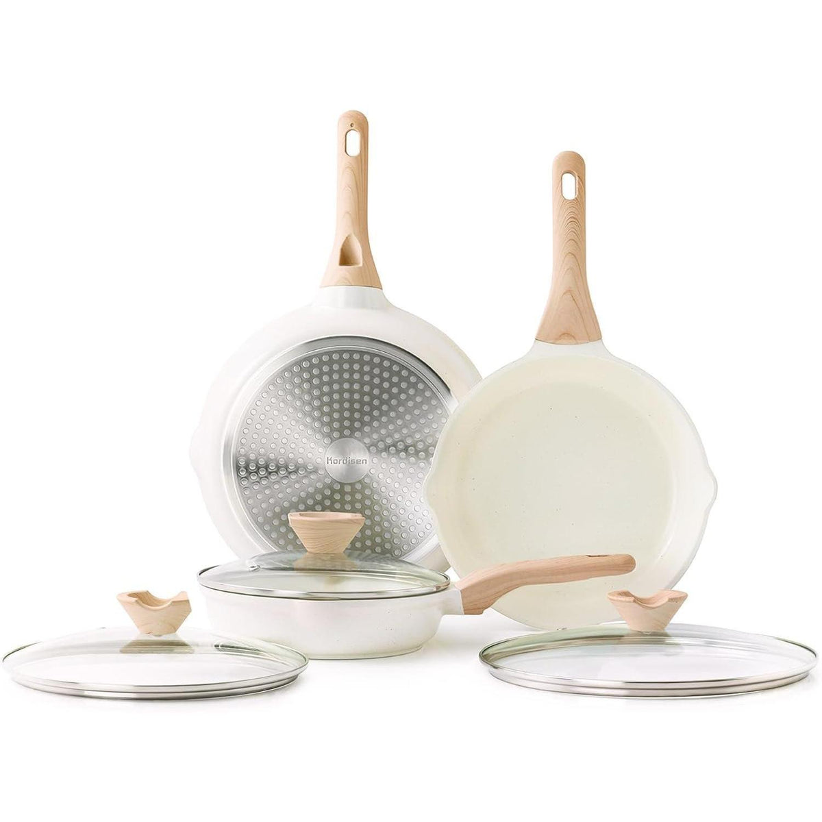 Keramikpfannen Set mit Deckel 3-teilig, Induktion, 24/28/32 cm