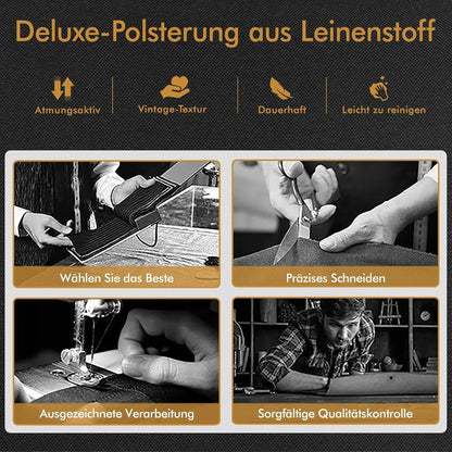 Gepolsterte Barhocker 2er-Set, höhenverstellbar, Schwarz