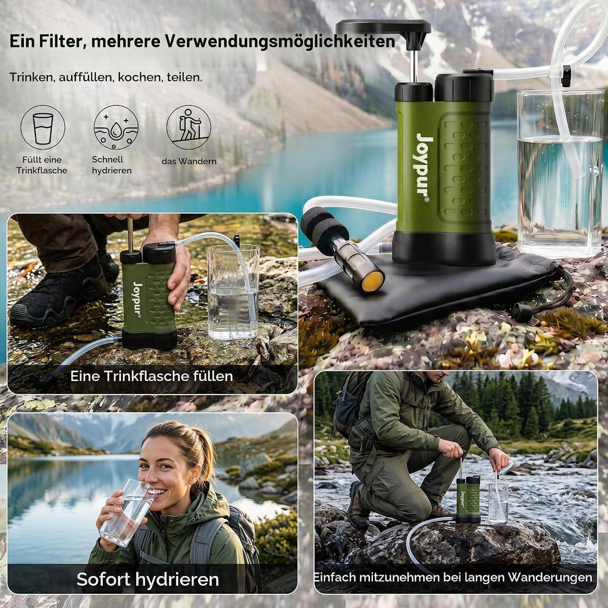 Wasserfilter Outdoor – 5-Stufen UF-Membran, 0.01μm