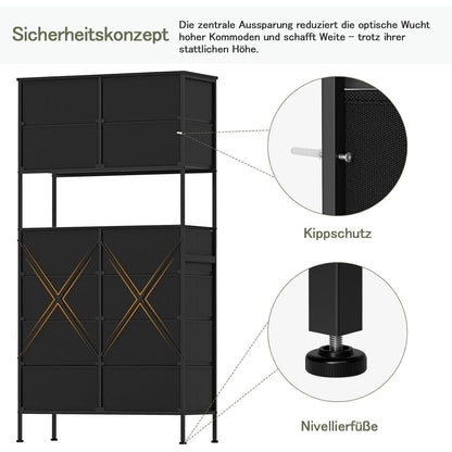 Weiße Kommode mit 12 Schubladen – Hochschrank für Wohnzimmer & Flur