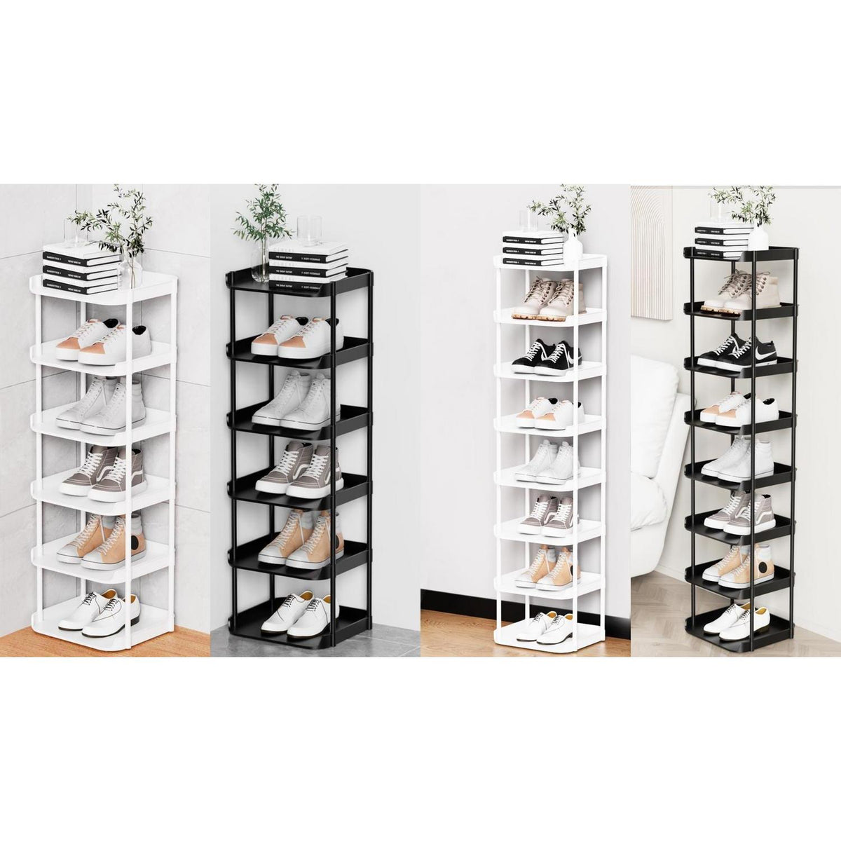 6-Etagen Schuhregal Weiß – Platzsparend & Flexibel