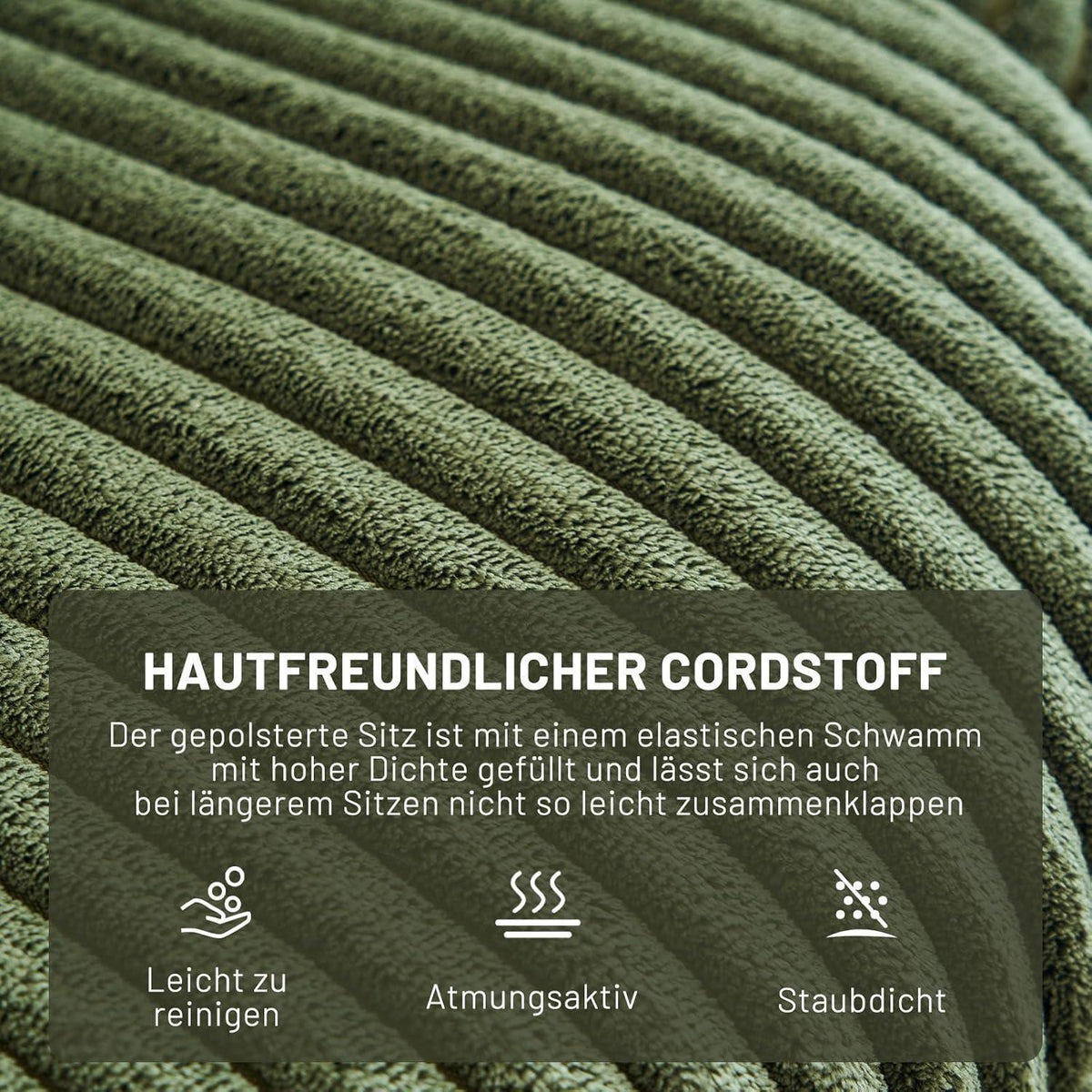 Drehbarer Loungesessel mit Kissen – Bequemer Sessel Grün