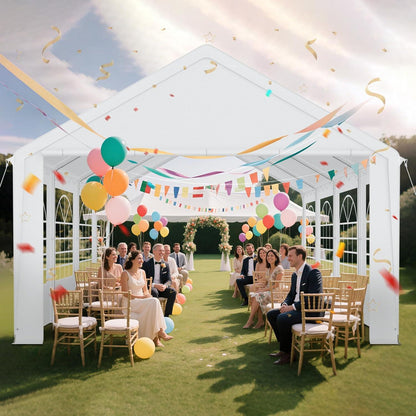 Party Zelt 4x8m Weiß – Wasserdicht & Stabil für Garten & Events