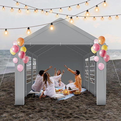 Party Zelt 3x6m Grau – Wasserdicht & Stabil für Garten & Events