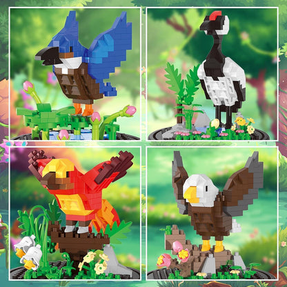 Vogel-Baustein Set – 6 Mini-Modelle zum Selberbauen