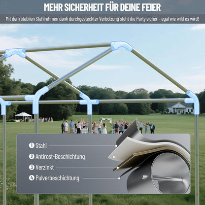 Party Zelt 3x4 – Wasserdicht, Stabil & Winterfest