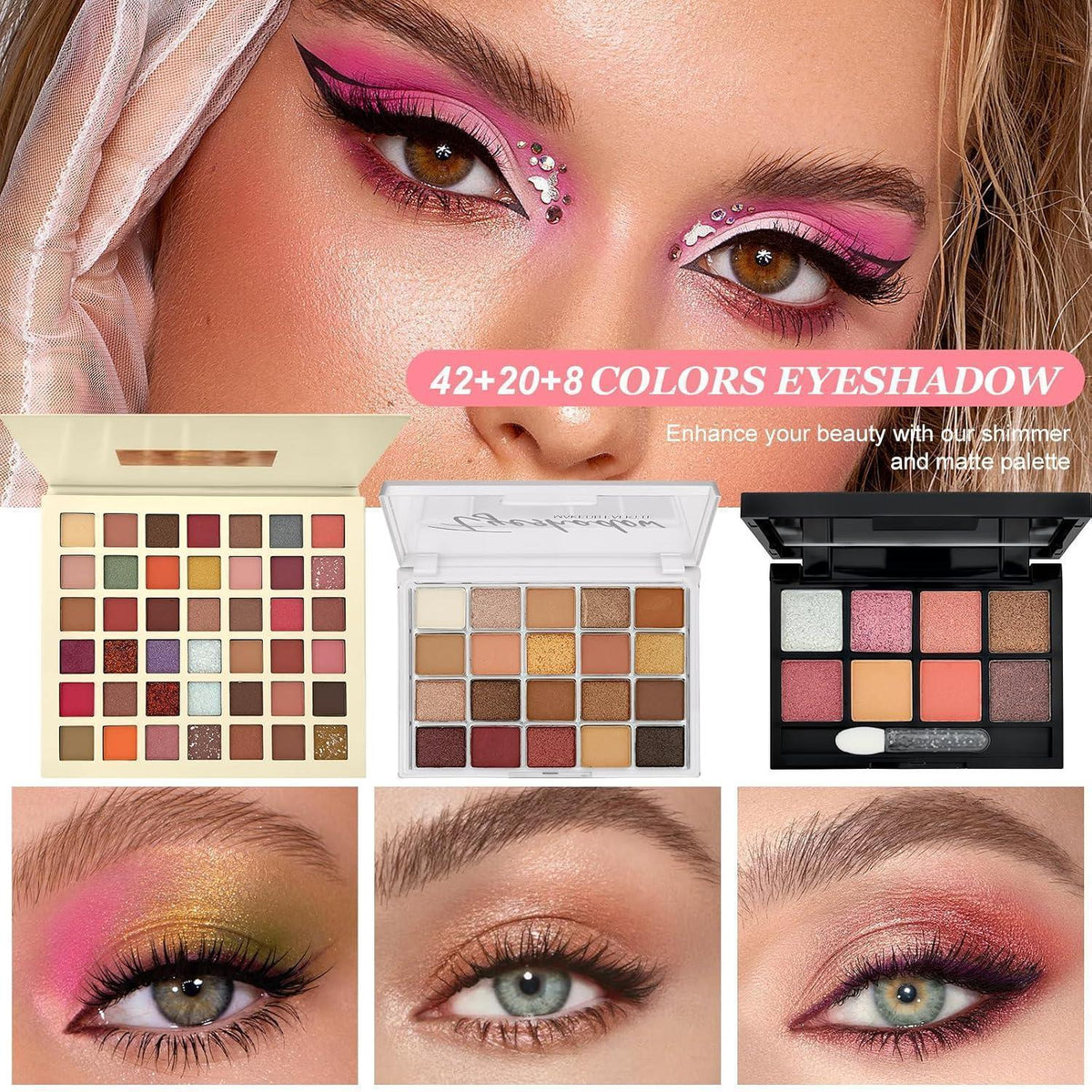 Komplettes Make-Up Set für Damen – Kosmetik Geschenkset mit Reisetasche