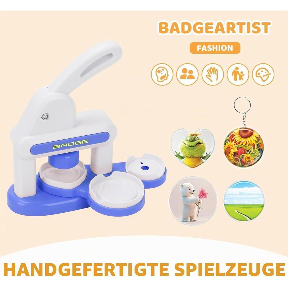 Buttonmaschine 35+55 mm – DIY Bastelset für Kinder & Erwachsene