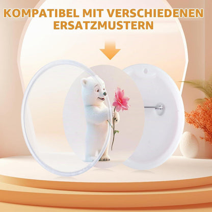 Buttonmaschine 35+55mm – DIY Bastelset für Kinder Rosa