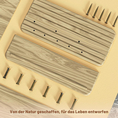 Schlüsselbrett Holz mit Ablage und 6 Haken